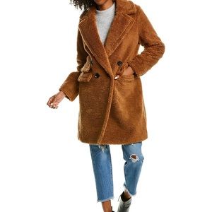 Adrienne Landau Teddy Car Coat, Size L